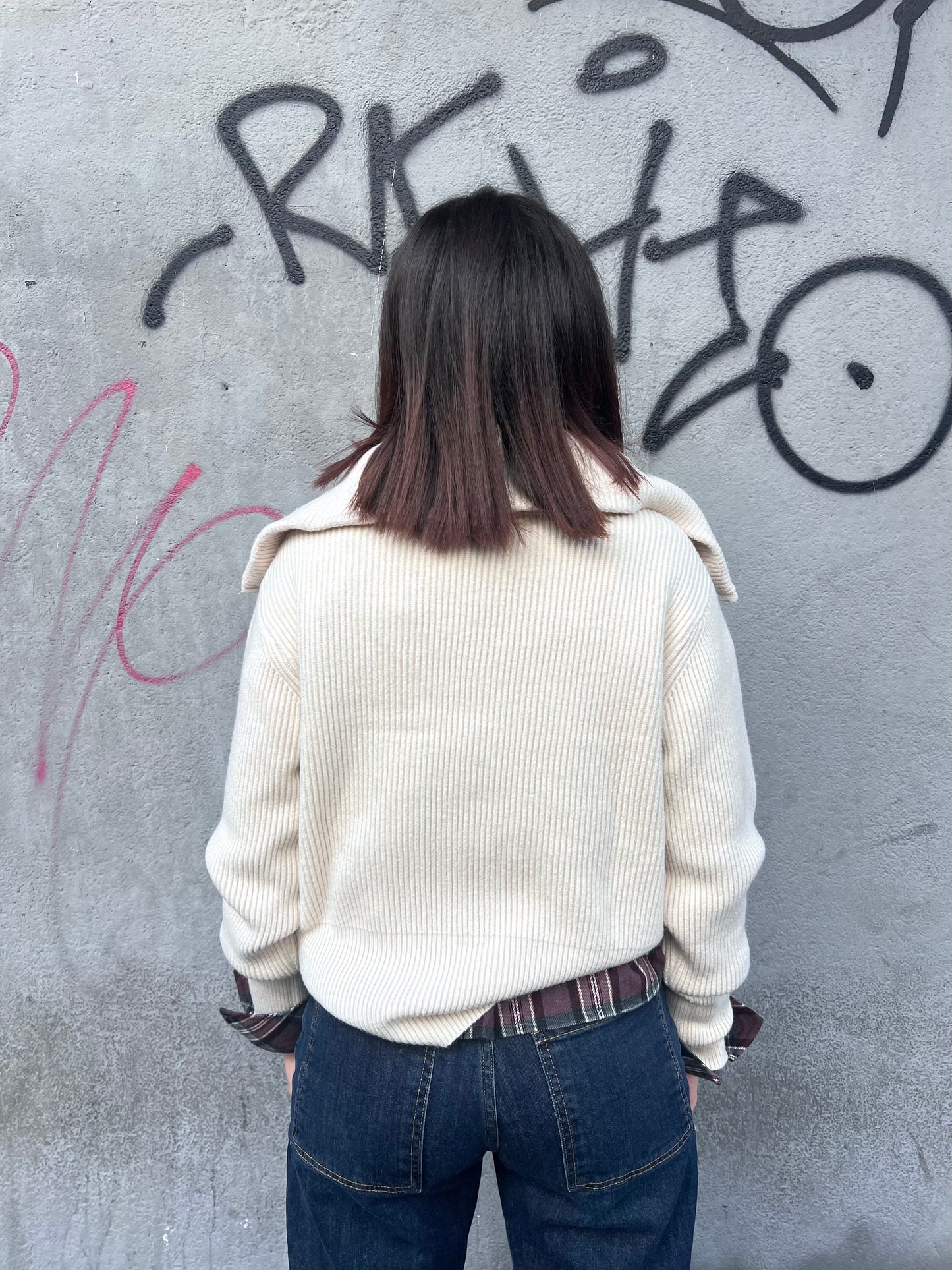 SUSY MIX CARDIGAN CERNIERA COLLO CRATERE IVANA BURRO