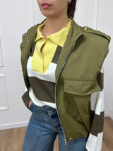 BOMBER SMANICATO TASCONI TAMI VERDE SUSY MIX