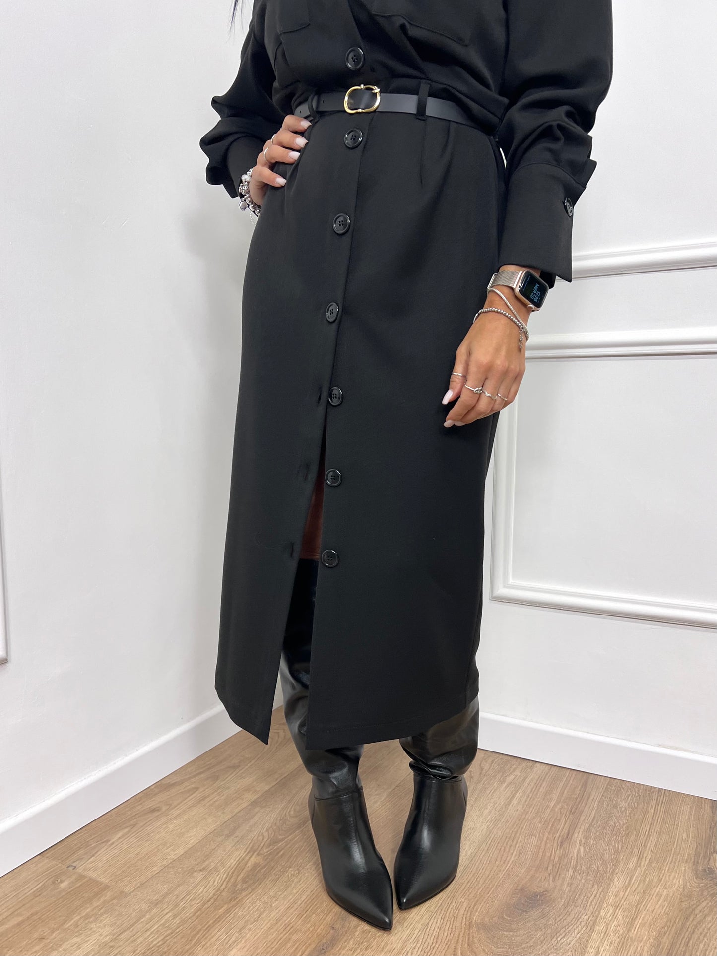 SUSY MIX ABITO LUNGO CHEMISIER DORIANA NERO