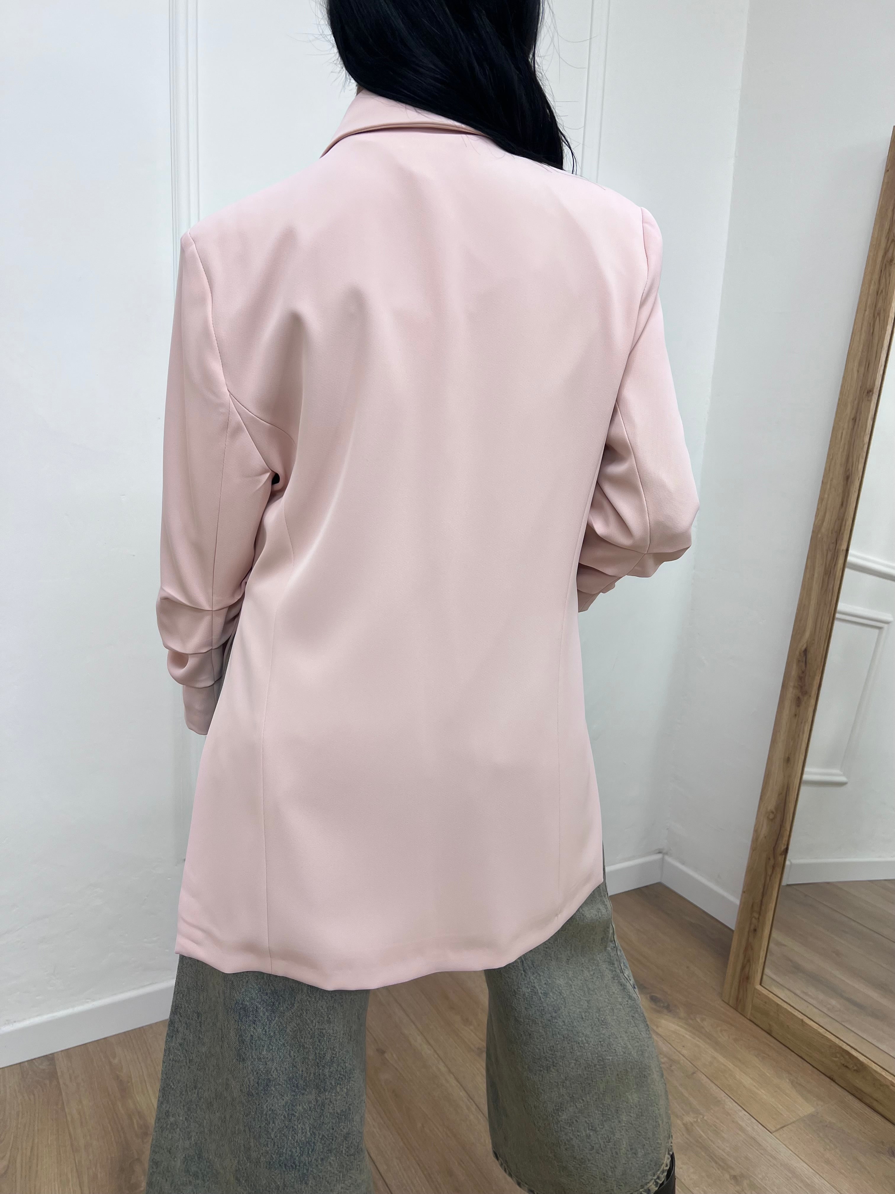 GIACCA UN BOTTONE SPACCHI LATO BRUNA ROSA SUSY MIX