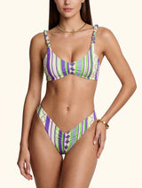 BIKINI TOP CON SLIP AMERICANO FISSO VIOLA