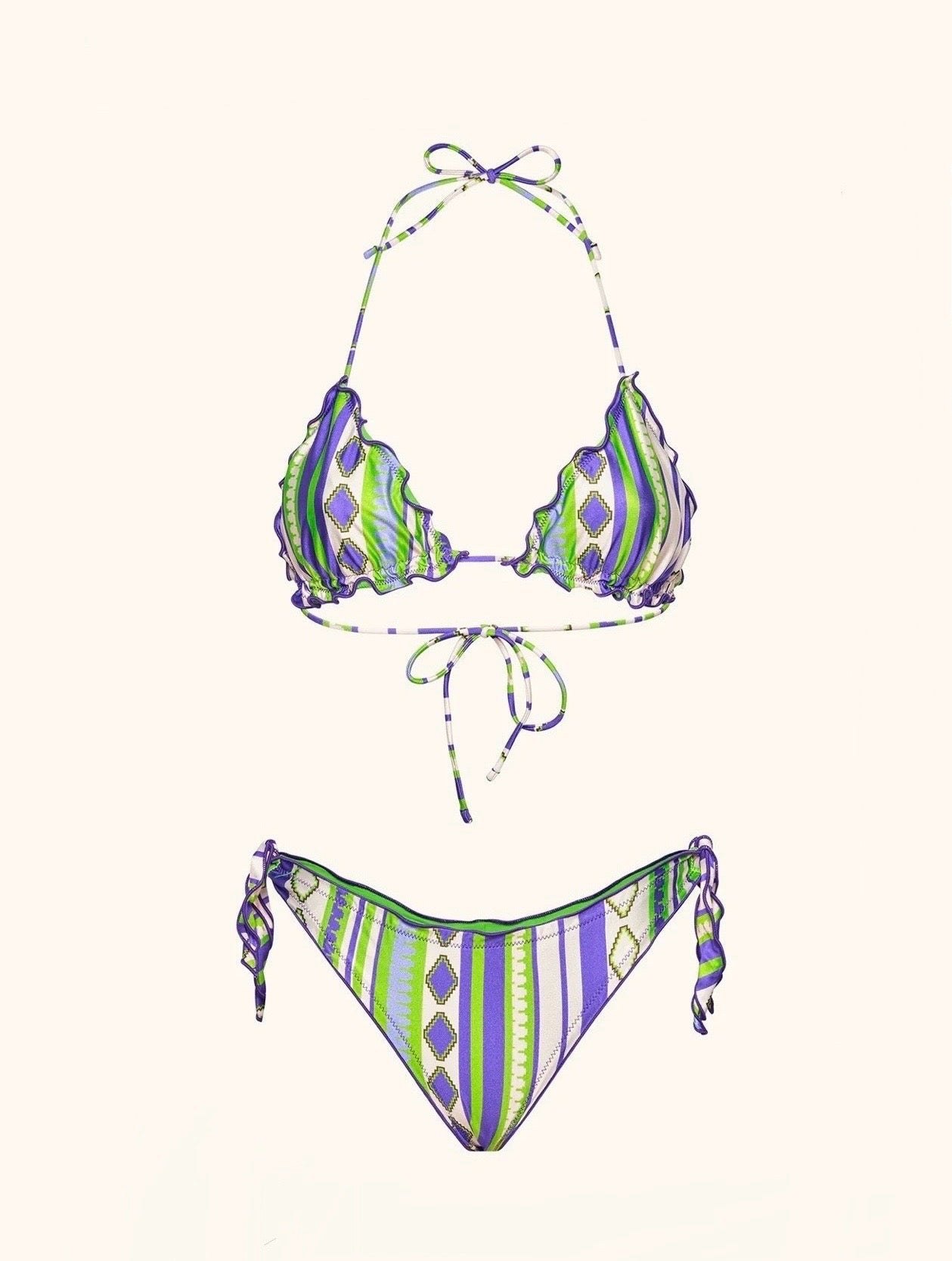 BIKINI TRIANGOLO CON SLIP REGOLABILE VIOLA