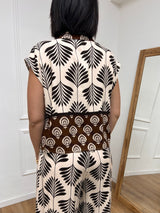 BLUSA SMANICATA BOTTONI FANTASIA MORO SUSY MIX