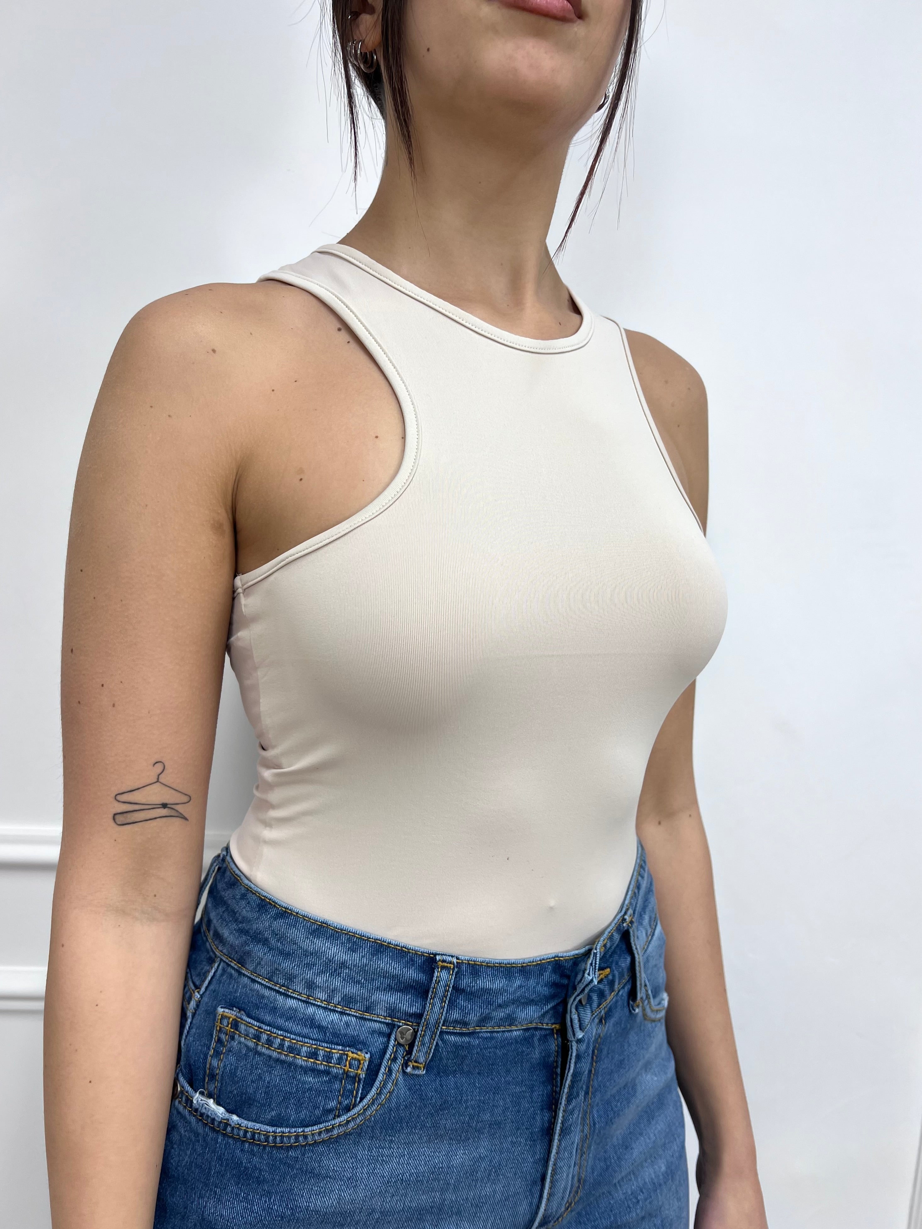 CANOTTA VOGATORE TACTEL NAMI CREMA SUSY MIX