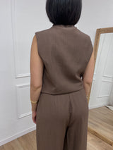 GILET CREP BOTTONI E CRAVATTA VANIA MORO SUSY MIX