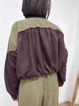 BOMBER JOGGER BICOLORE ELENA VERDE SUSY MIX