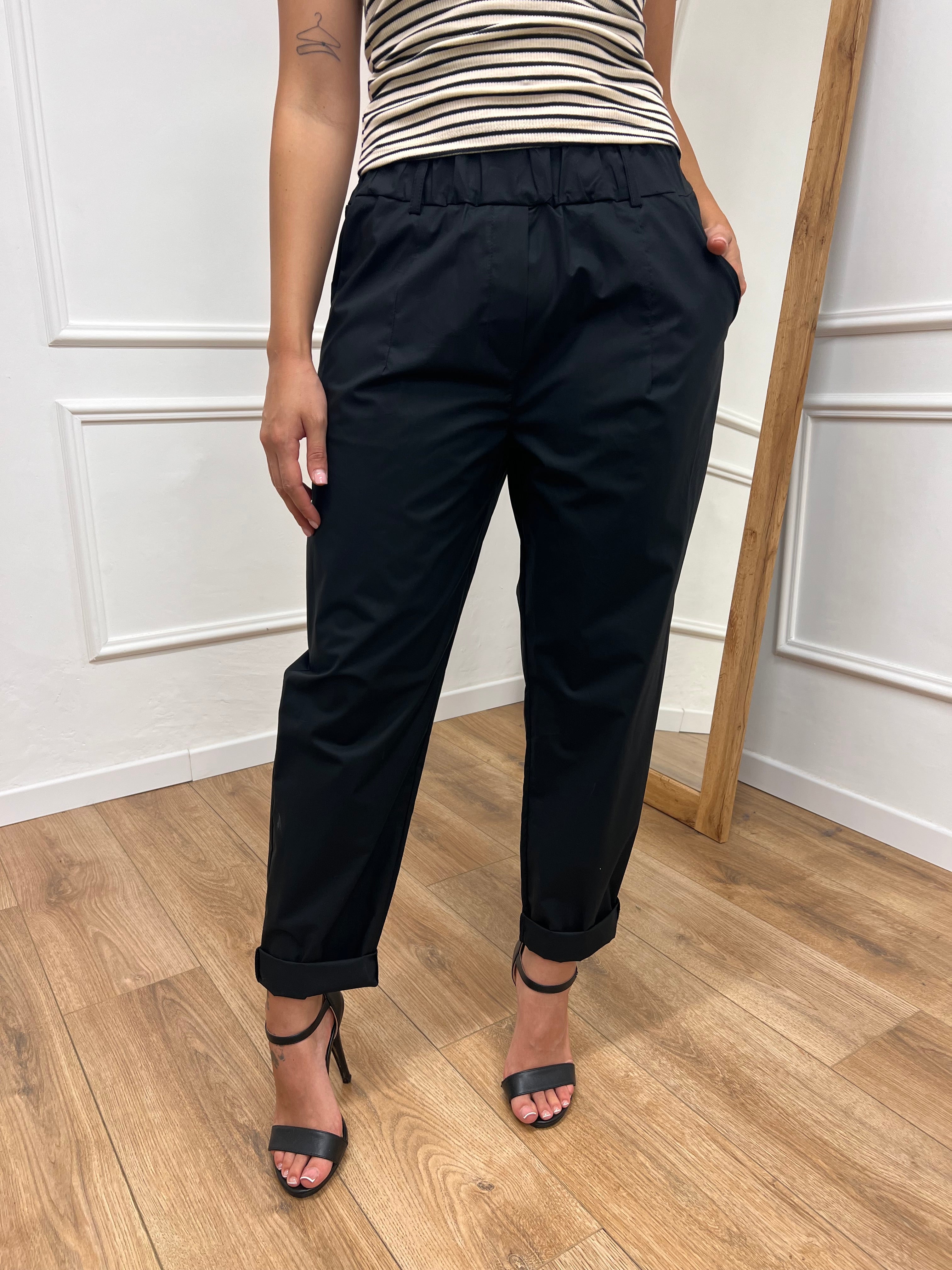 PANTALONE BOY PASSANTI T.PARACADUTE NERO SUSY MIX