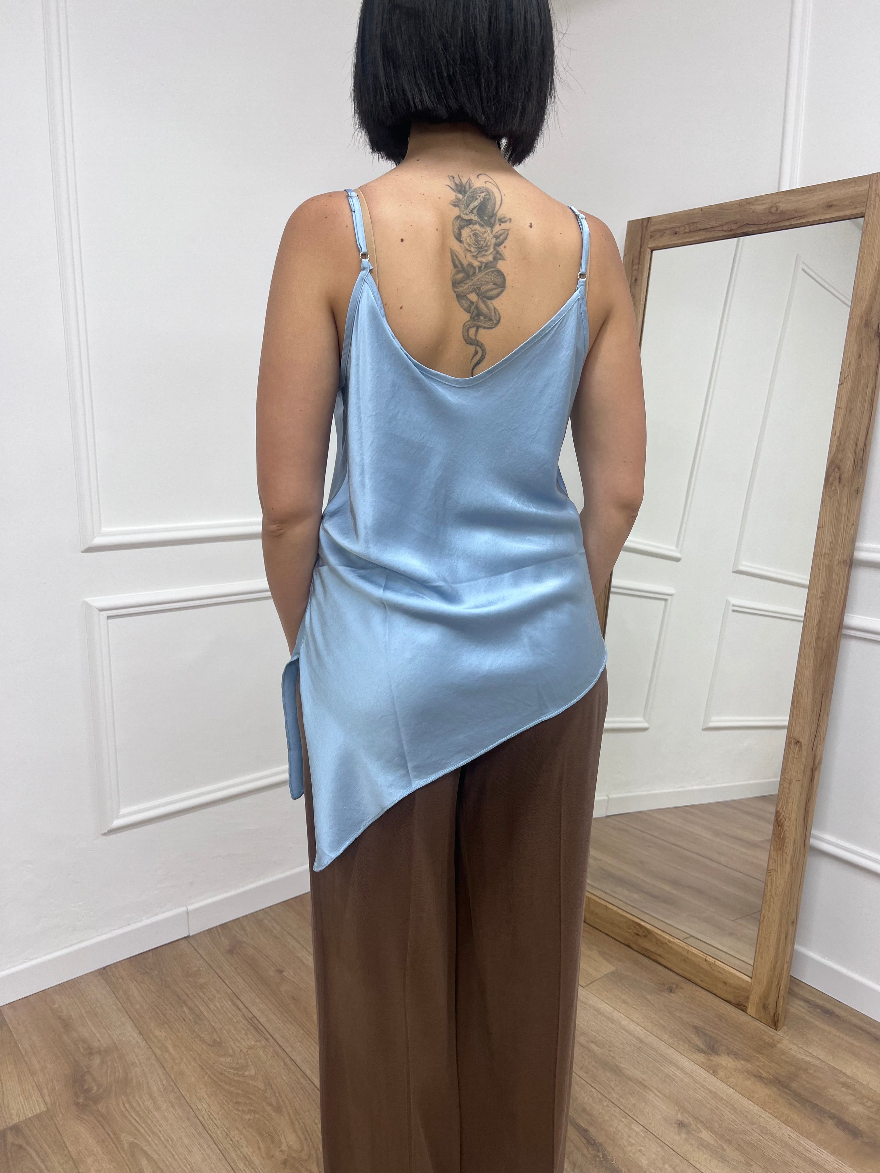 CANOTTA SATIN ASIMMETRICA IRMA CIELO SUSY MIX