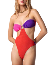 TRIKINI BICOLOR GANCIO SENO ROSSO ME FUI
