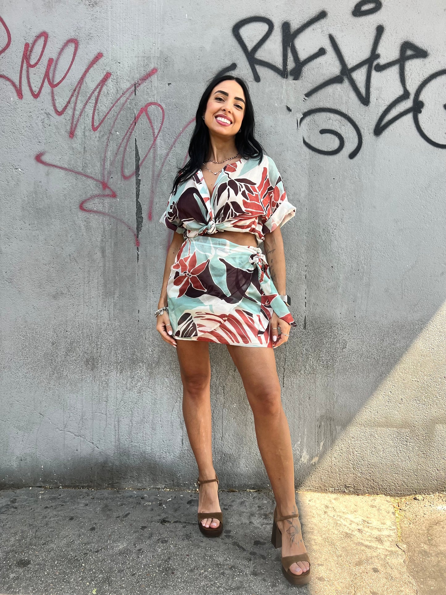 SISY MIX BLUSA BOTTONCINI M/M FANTASIA TANIA BURRO
