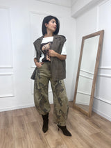 PANTALONE OVETTO CAMOUFLAGE VERDE SUSY MIX
