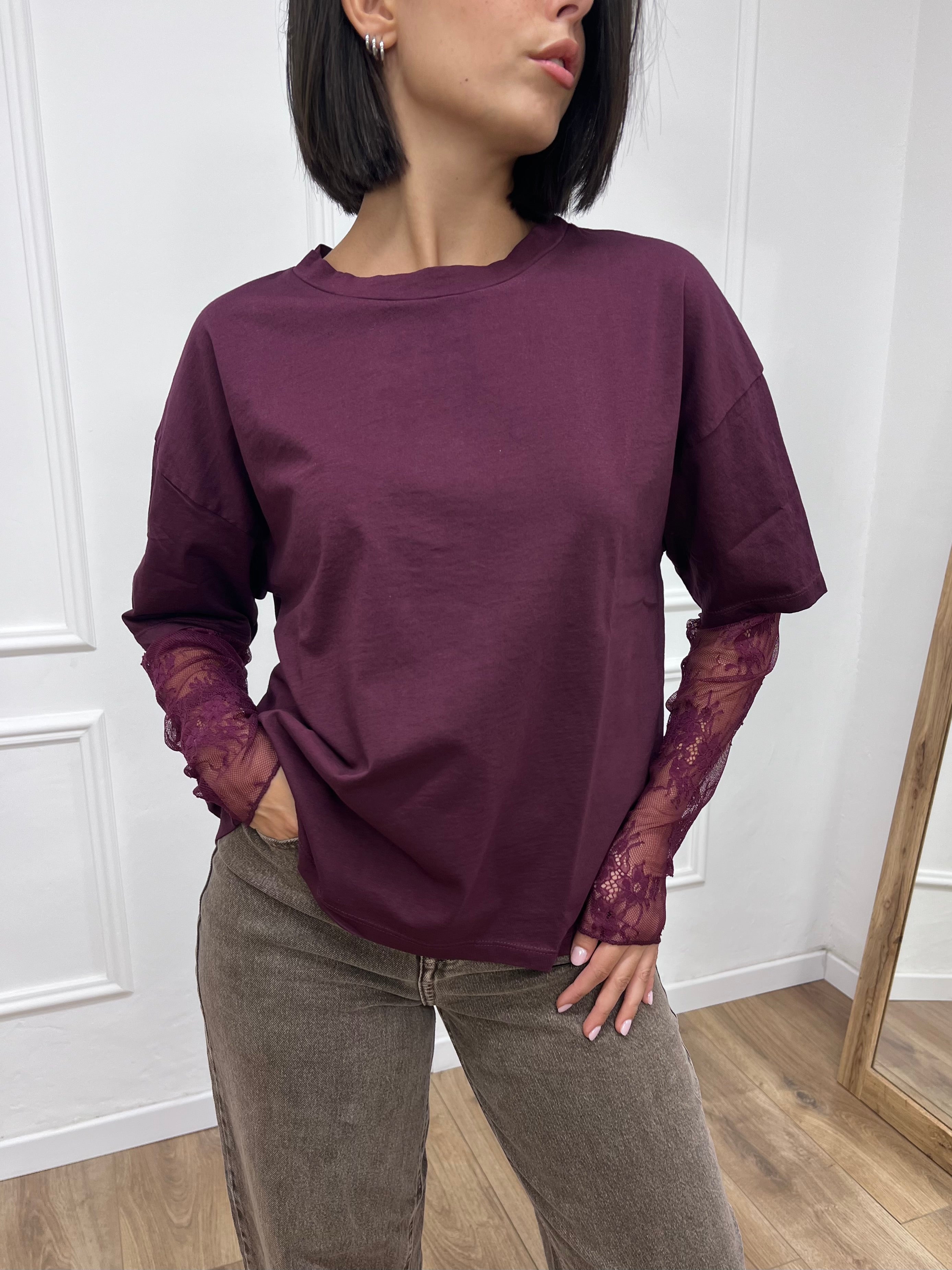 T-SHIRT MANICA PIZZO IOLANDA BAROLO SUSY MIX