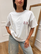 T-SHIRT M/C GIROCOLLO ST. TROPEZ BIANCO MOTEL