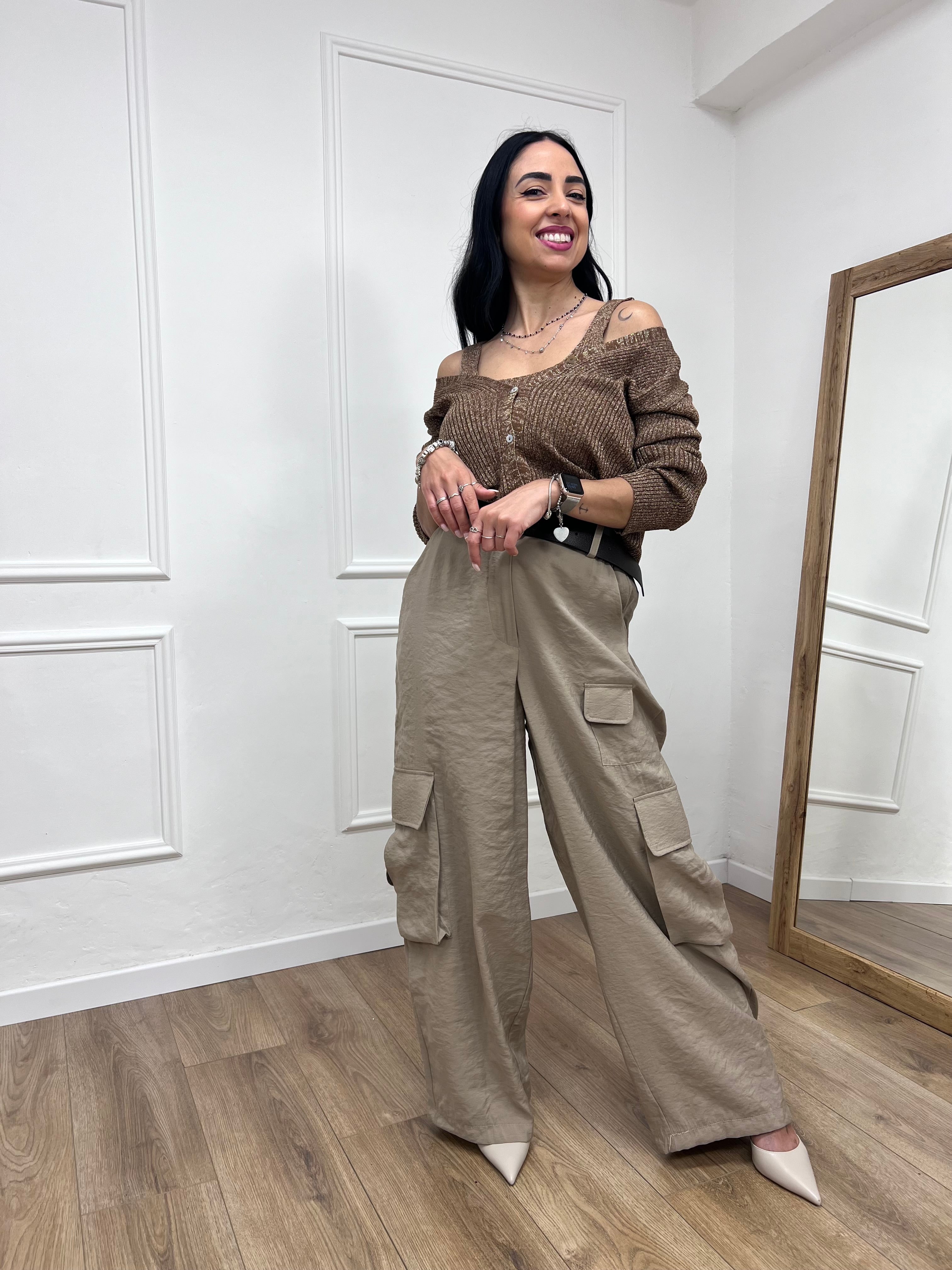 PANTALONE VITA ALTA CARGO ELIA SAFARI SUSY MIX