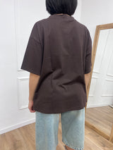 T-SHIRT M/C OVER BASIC NATALIA CIOCCOLATO SUSY MIX