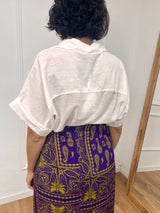 CAMICIA LUNGA MUSSOLA M/C BOTTONI JALE BIANCO SUSY MIX