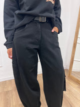 PANTALONE CARGO VITA ALTA MELISSA NERO SUSY MIX