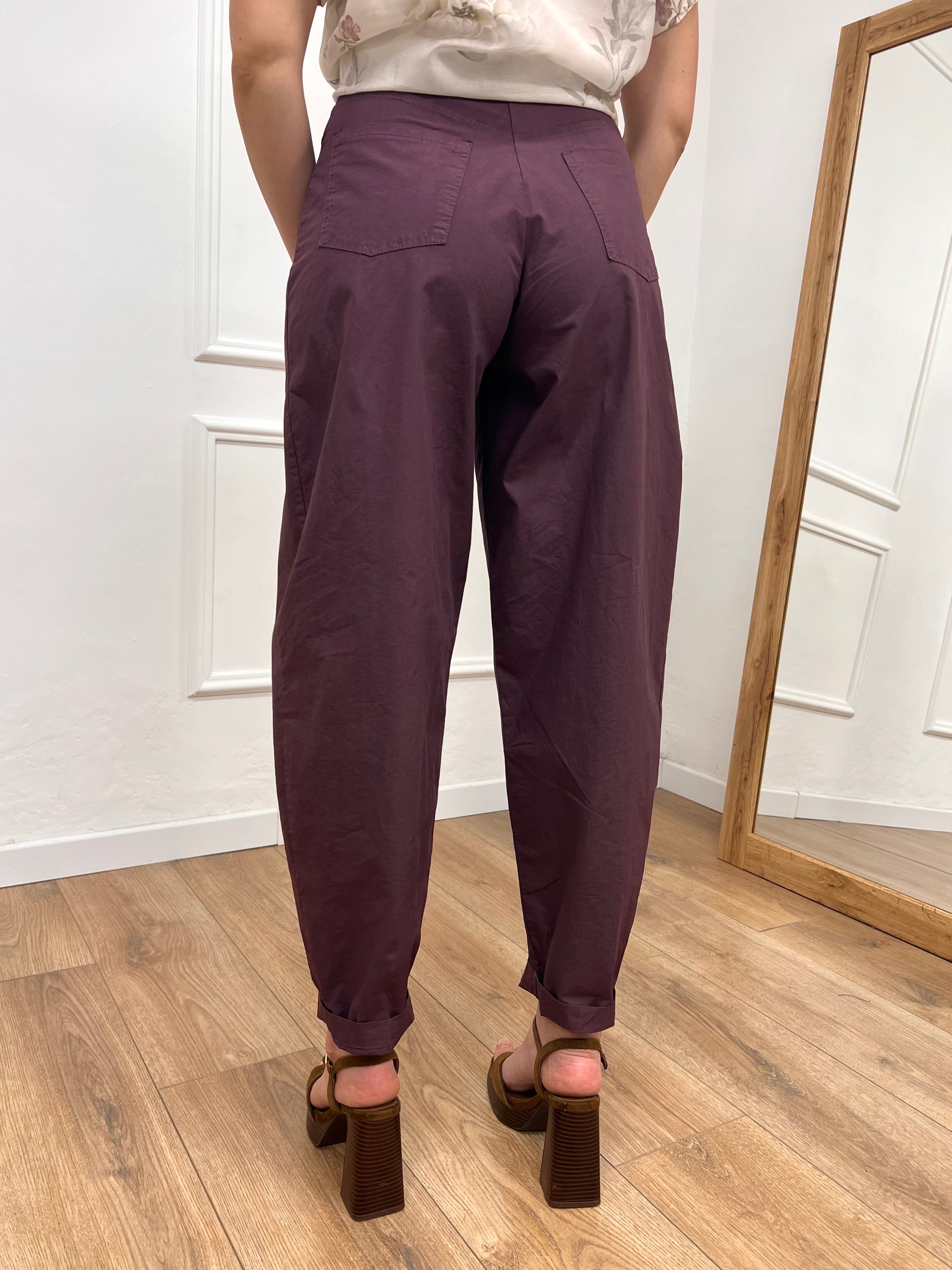 PANTALONE VITA ALTA OVETTO “CUORE” FICO SUSY MIX