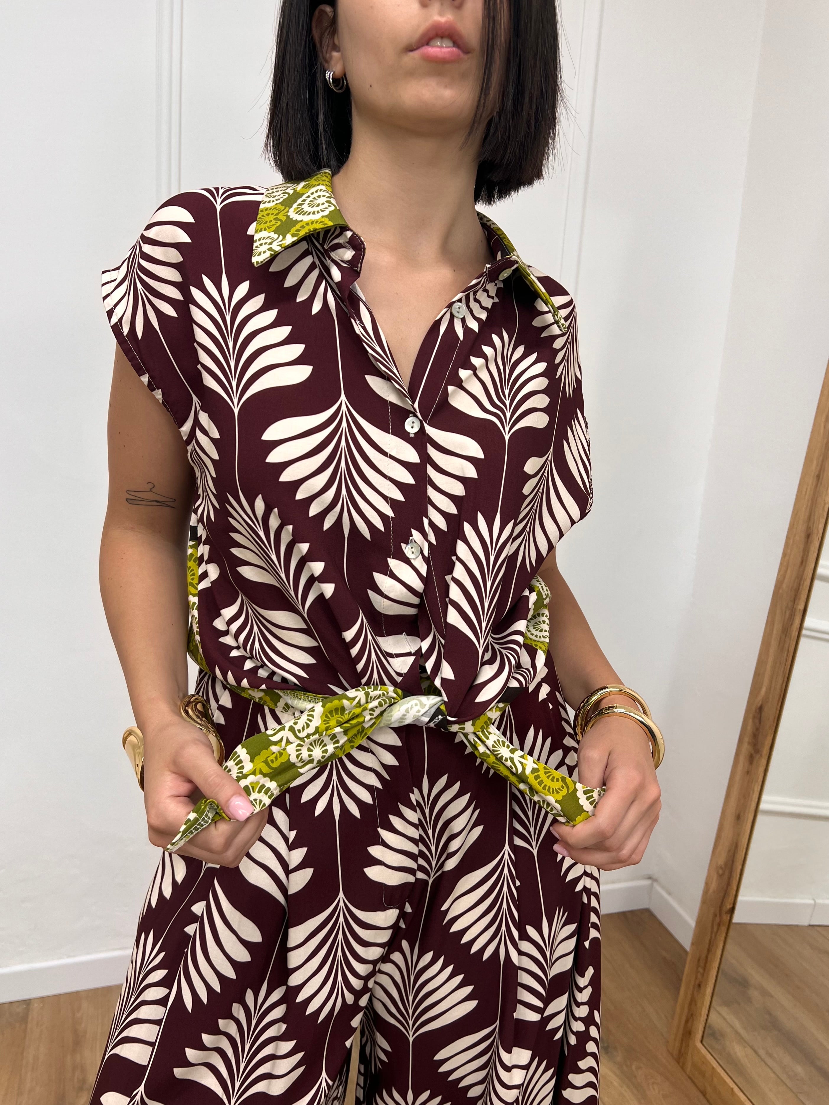 BLUSA SMANICATA BOTTONI FANTASIA FICO SUSY MIX