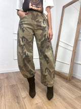 PANTALONE OVETTO CAMOUFLAGE VERDE SUSY MIX