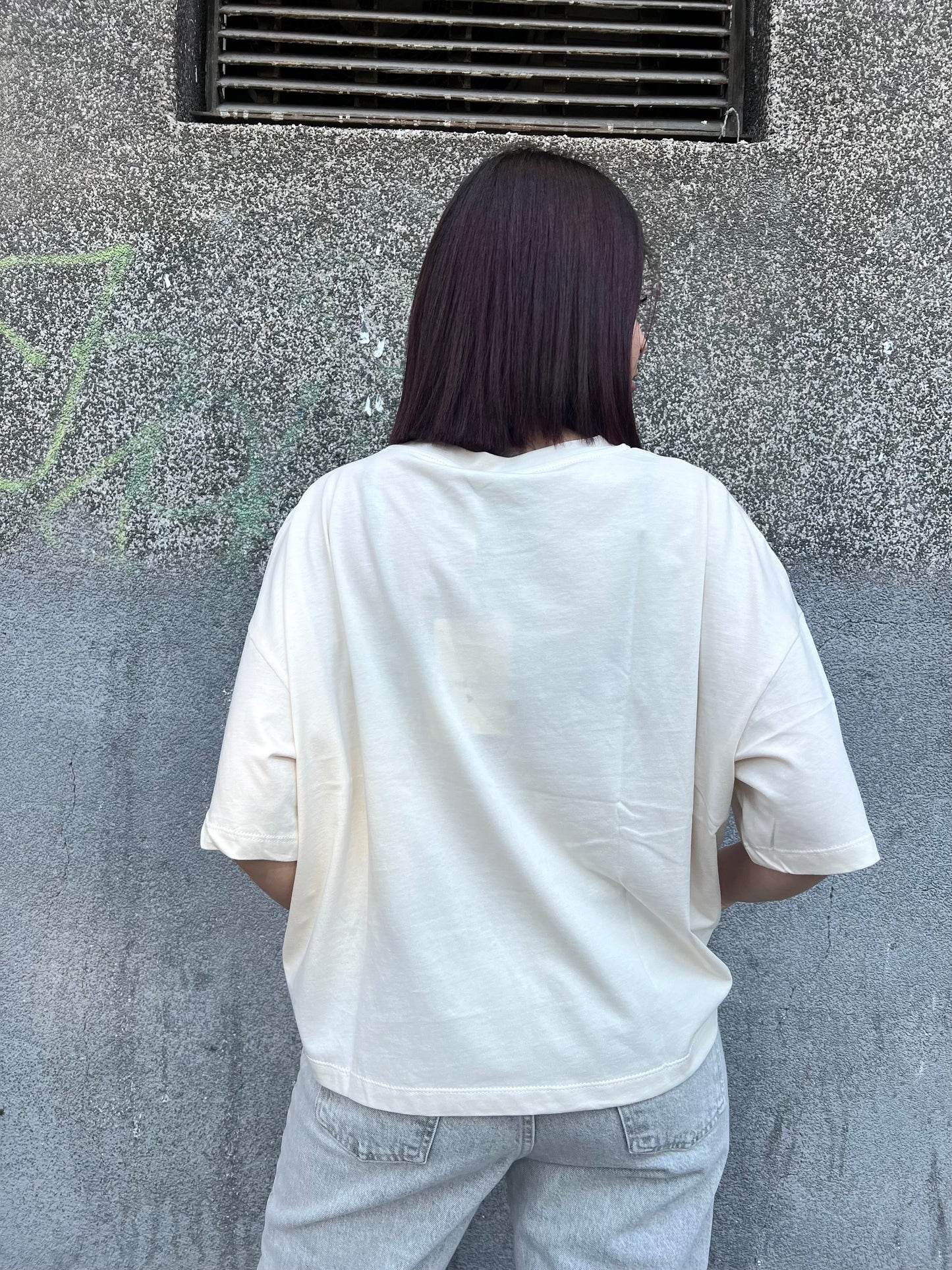 (Copia) SUSY MIX T-SHIRT OVER MEZZA MANICA “BROOKLYN” BEIGE