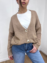 CARDIGAN FILO OVER TASCHE BENEDETTA CORDA SUSY MIX