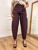 PANTALONE VITA ALTA OVETTO “CUORE” FICO SUSY MIX