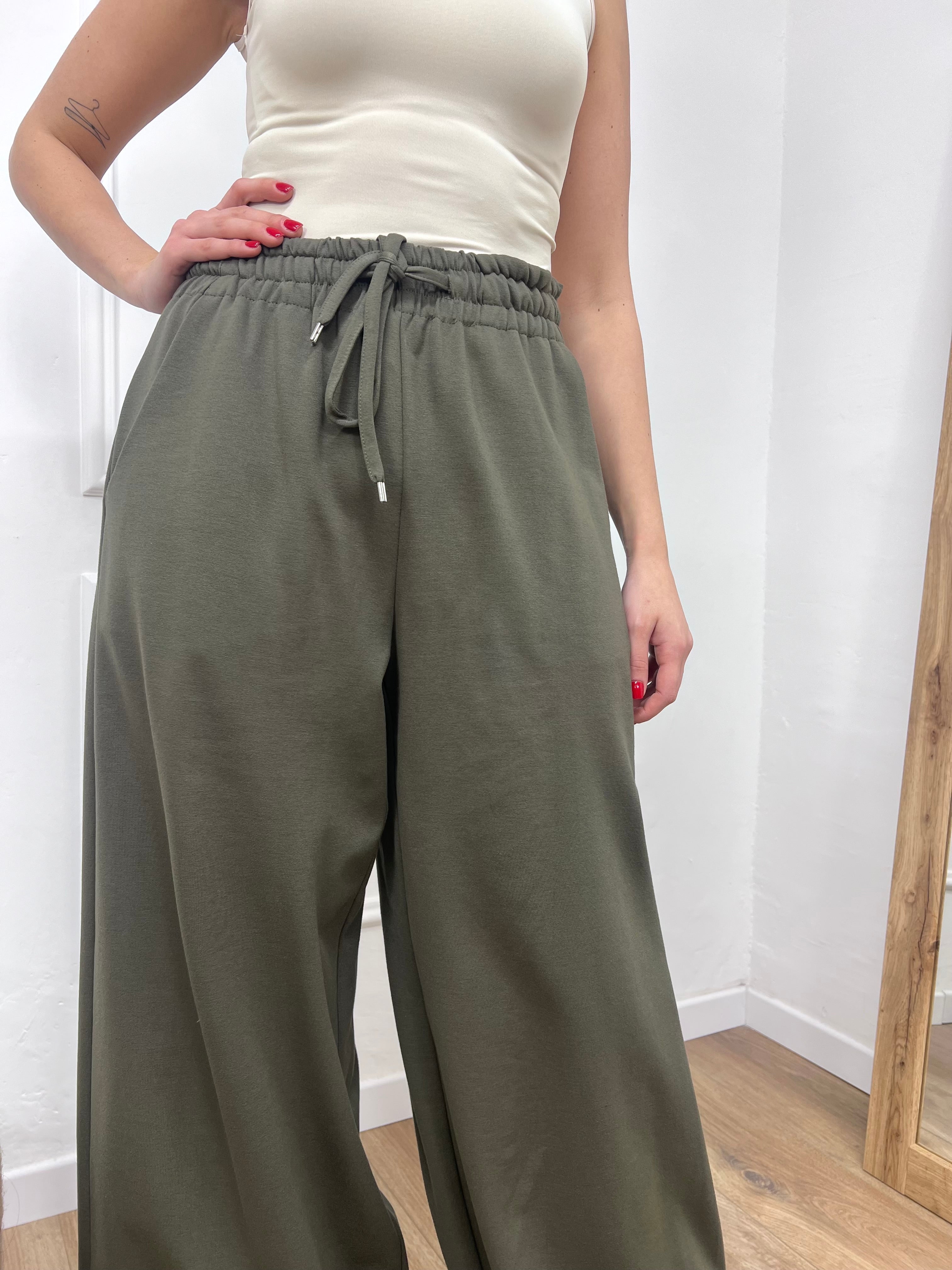 PANTALONE PALAZZO PUNTO MILANO MILITARE MOTEL
