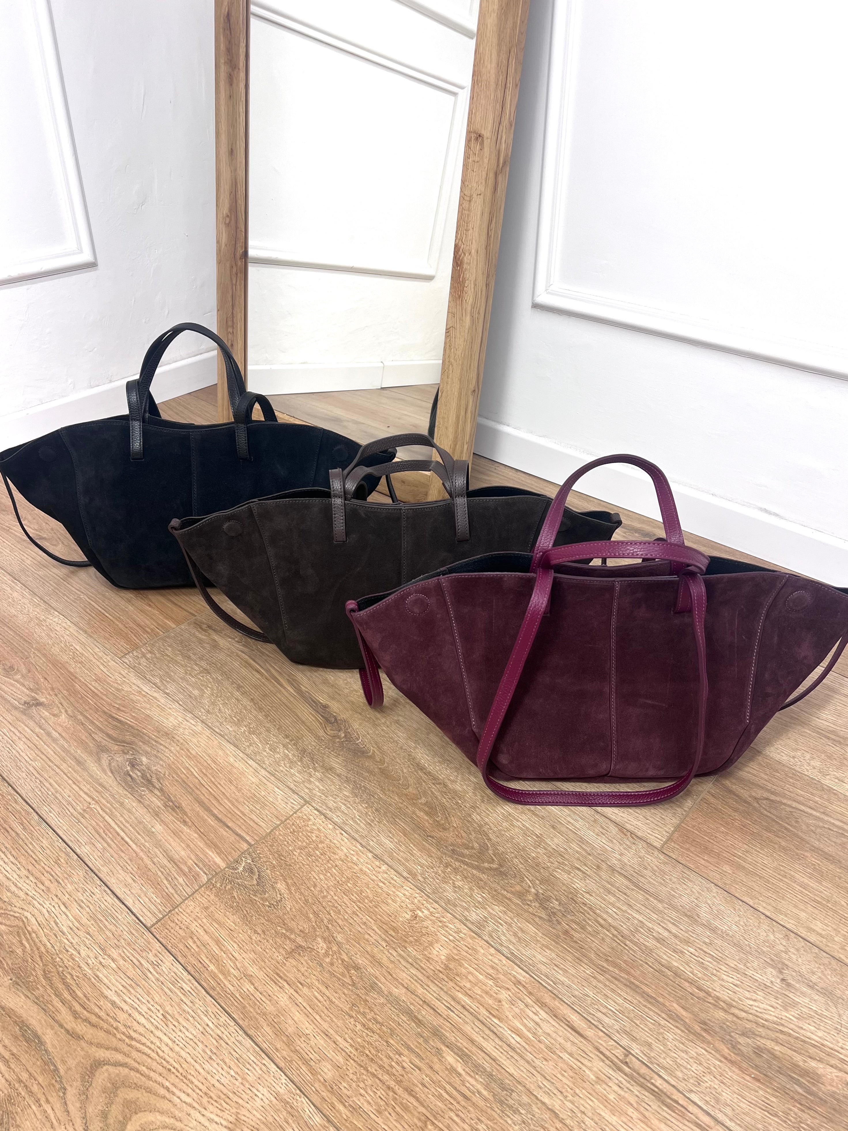 BORSA TOTE PELLE CAMOSCIO CYME BAROLO