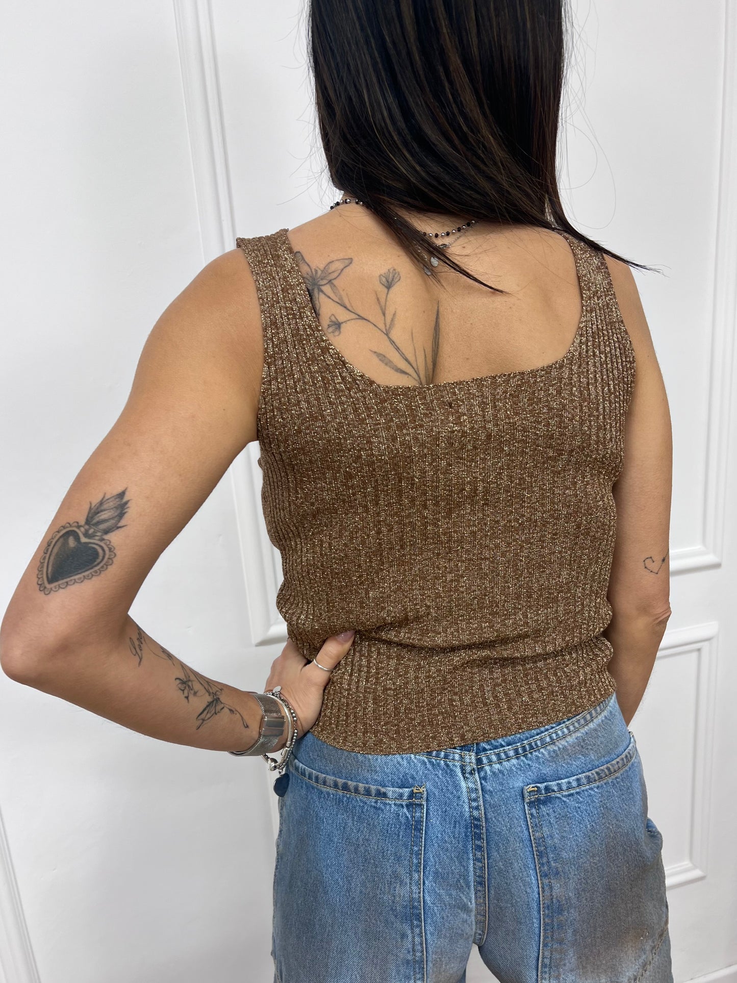 SUSY MIX CARDIGAN COSTE LUREX MALEN MORO