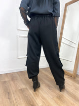 PANTALONE OVETTO CARGO NERO SUSY