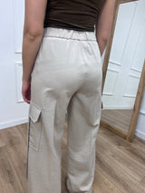 PANTALONE CARGO VITA REGOLARE ILA SABBIA SUSY MIX