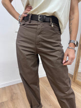 PANTALONE VITA ALTA OVETTO” CUORE” MORO