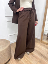 PANTALONE PALAZZO PUNTO MILANO CIOCCOLATO MOTEL