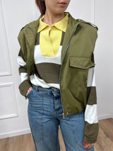 BOMBER SMANICATO TASCONI TAMI VERDE SUSY MIX