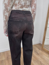 DENIM VITA ALTA CON RISVOLTO WASHED MORO SUSY MIX