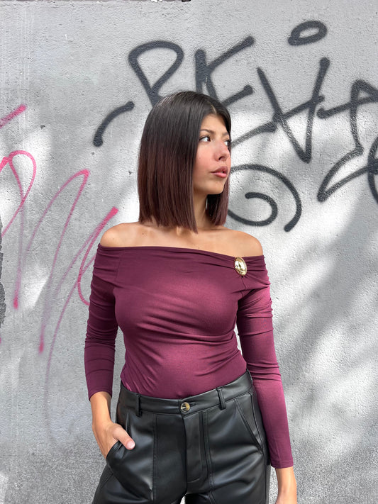 SUSY MIX MAGLIA BARCA CON APPLICAZIONE SORAYA VINO