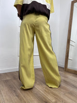 PANTALONE LACCIO BANDA CUPRO IRINA GIALLO MOTEL