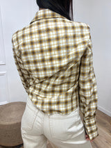 CAMICIA MICRO CHECK SPALLINA FRANCY GIALLO SUSY MIX