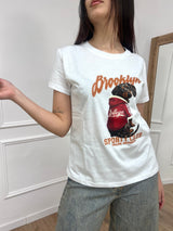 T-SHIRT M/C BASIC “. BASSOTTO” BIANCO SUSY MIX