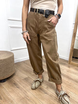 PANTALONE COTONE BALLON  STELLINA TABACCO SUSY MIX