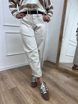 PANTALONE COTONE BALLON  STELLINA BURRO SUSY MIX