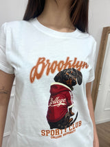 T-SHIRT M/C BASIC “. BASSOTTO” BIANCO SUSY MIX