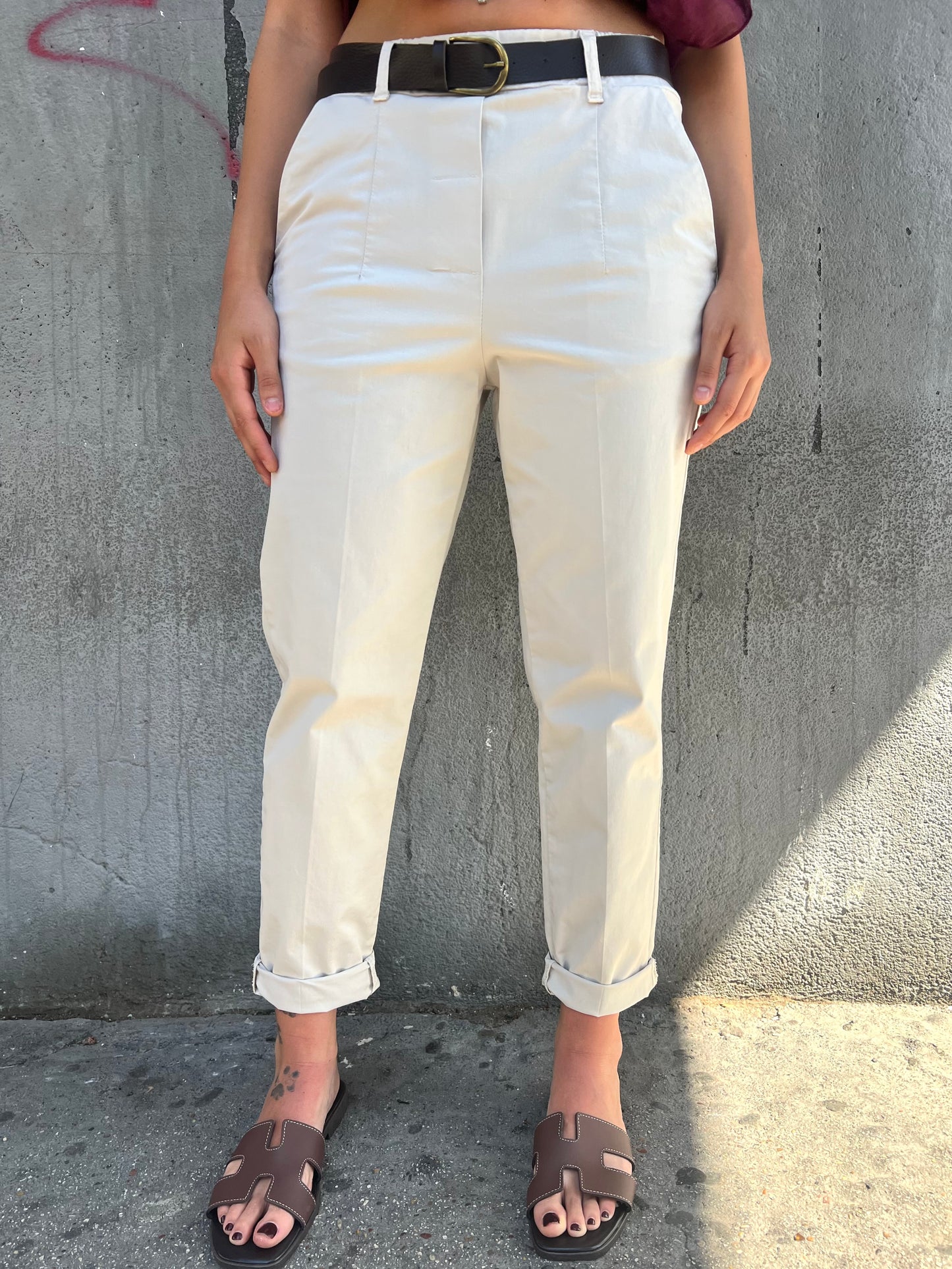 SUSY MIX PANTALONE CHINO GABRIELLA BURRO