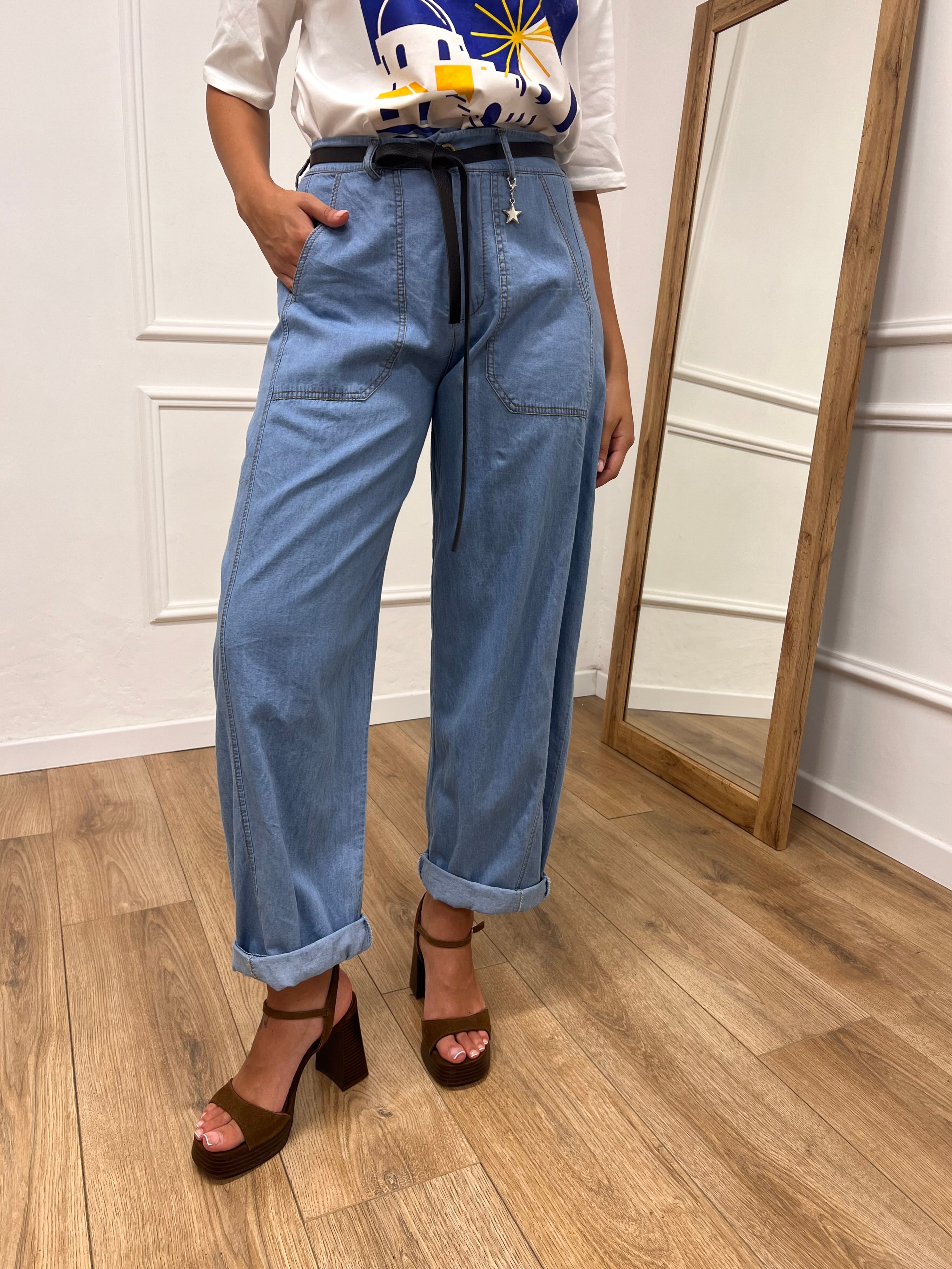 DENIM BALLON STELLINA LIGHT CHAMBRAY SUSY MIX