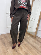PANTALONE BALLON STELLINA TELA DENIM MORO SUSY MIX