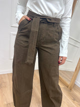 PANTALONE VITA ALTA CON FUSCIACCA AYLIN MORO