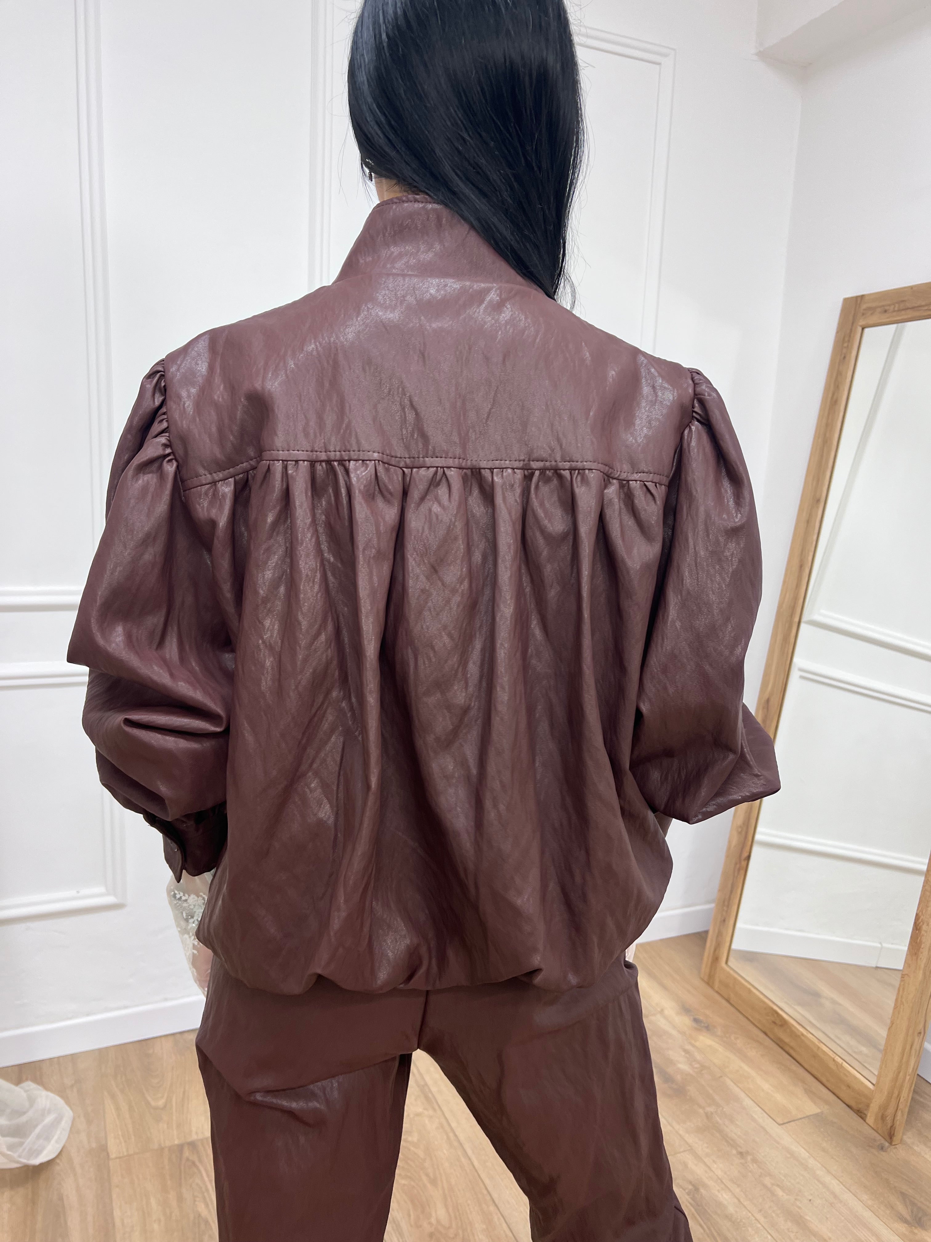BOMBER ECOPELLE ARRICCIATO ROXY BAROLO SUSY MIX