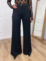PANTALONE PALAZZO FLUIDO MARTA NERO SUSY MIX
