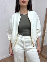 COMPLETO SCUBA FELPA & PANTALONE YLENIA LATTE SUSY MIX